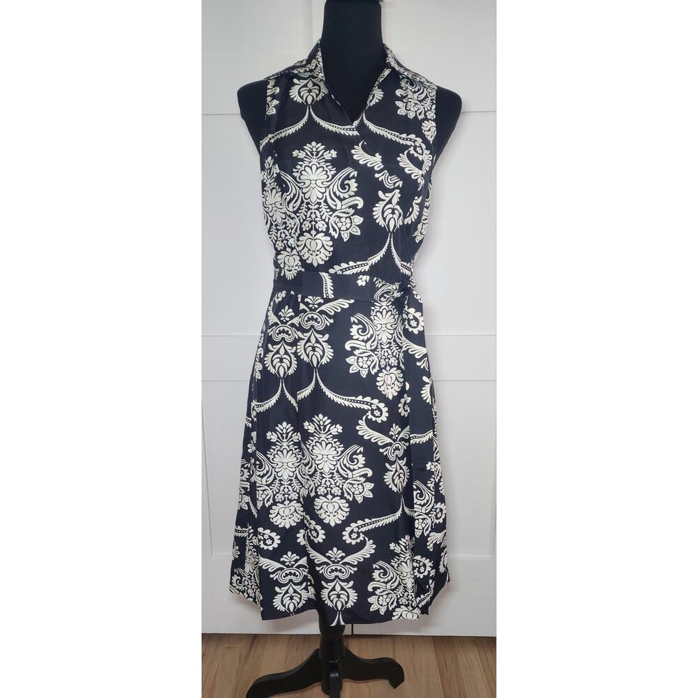 Ann Taylor Sleeveless Silk Wrap Dress Womens Size 6